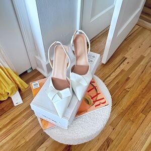SHEIN size 36 Elegant White Women's Slingback Heels.